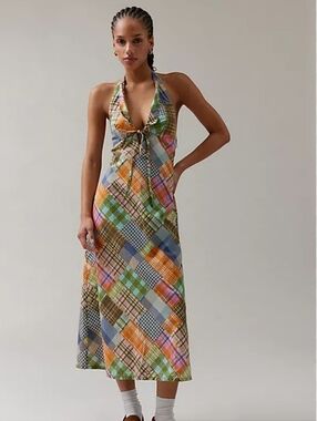 BDG Danny Madras Halter Dress Size Medium